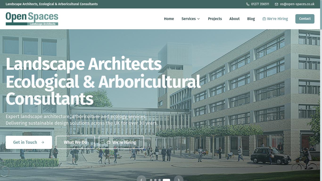 Open Spaces Landscape: desktop view